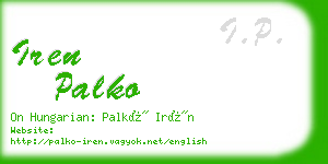 iren palko business card